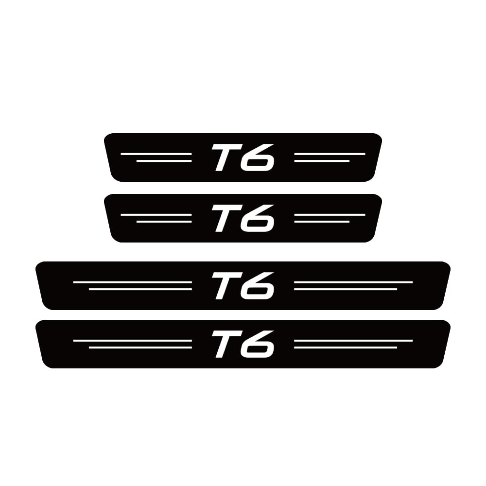 Sdyayfge Normal 4Pcs Kick Plates Car Door Sill Protector,For Volvo T6