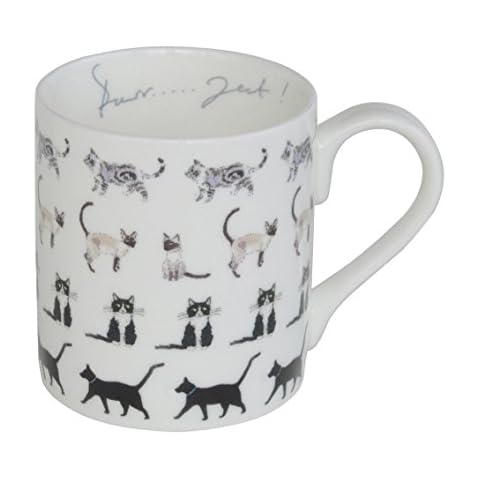 Sophie Allport - Purrfect Cat Mug, Fine Bone China, Gift Box, Dishwasher Safe (Standard Size, 275ml) Cover