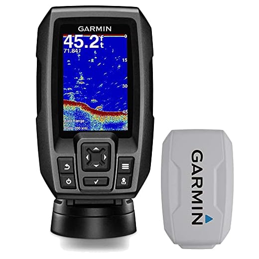 Garmin Striker 4 3.5" Chirp Fishfinder GPS (010-01550-00) with Protective Cover (Renewed)