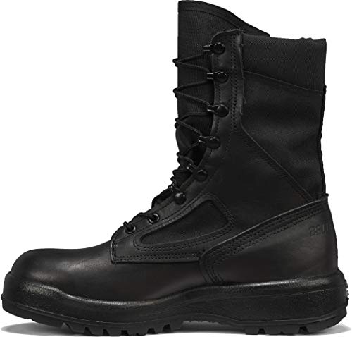 Belleville 390 TROP Inch Hot Weather Combat Boots for Men - Polishable Black Leather and Abrasion-Resistant Nylon with Vibram Sierra Traction Outsole; Berry Compliant3