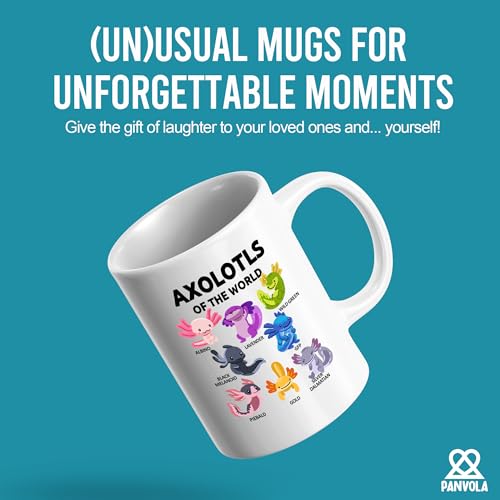 Taza de cerámica blanca 11 oz con diseño de axolotl miniatura 3