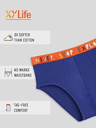 Image of XY Life Playmate Modal Briefs for Boys, Relaxed Fit, Solid