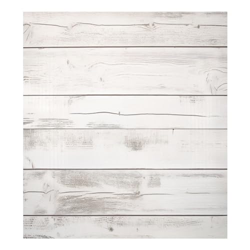 Takiito Dishwasher Magnet Cover, White Wood Magnet Sticker Fridge Panel Decal for Home Kitchen Decor, 23x26 in