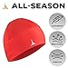 French Fitness Revolution - Skull Cap Helmet Liner Running Beanie - Ultimate Thermal Retention and Performance Moisture Wicking. Fits Under Helmets Red