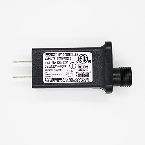 8 Mode Light Led Transformer 30V Led Controller Class 2 Power Supply, Low Voltage Transformer Us Plug Adapter Replacement For String Light, Not Fit For 8 Mode With Control Box And 1 Mode String Light #TOP1