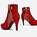 DREAM PAIRS Women's Ankle Boots High Stiletto Heel Booties Fashion Zipper Short Boots,Size 11,Red-1,CECILE