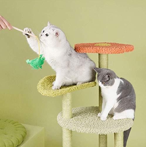 Tour de chat en sisal robuste avec perchoir surélevé et cachette douillette