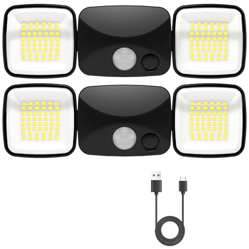 Allotall Motion Sensor Outdoor Lights, Rechargeable Battery Operated Outdoor Lights, USB Charging...