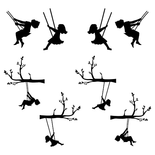 Gesar Lot de 8 autocollants pour interrupteur Balançoire Banksy – Balançoire avec fille – Enfants sur la balançoire – Décoration de chambre...