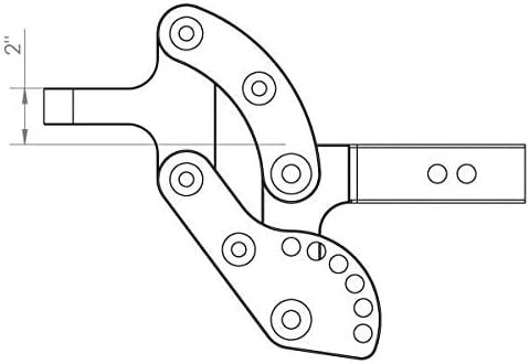 Miniatura 2 de Enganche Rhino  10K LB, enganche de caída de 7 pulgadas con vástago de 2 pulgadas  Enganche de remolque de aluminio ajustable remolque sin esfuerzo,