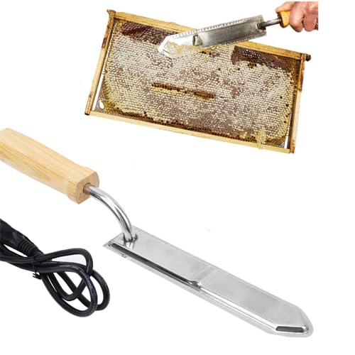 HunterBee Beekeeping Stainless-Steel Electric uncapping Knife for Beekeeper bee Keeper Honey Wax Scraper Honey uncapping Cutter Tool