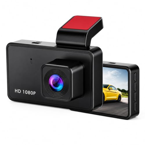 3-inch 1080p High-Definition Dashcam for Cars with Super Night Vision,...