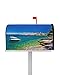 Magnetic Mailbox Cover Cali Beach Boat Ocean Village Standard Size Removable Post Letter Box Cover Waterproof Garden Yard Outdoor Decoration