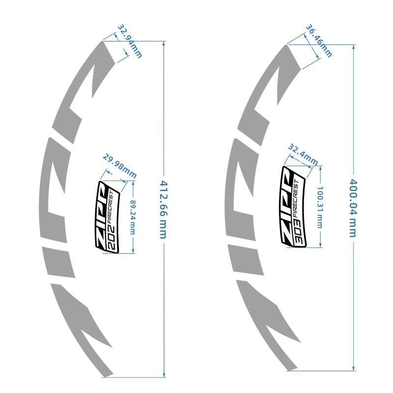 Pegatinas For Rueda De Bicicleta For Llanta Zipp Firecrest 202/303/404/808 For Carbono For Carretera Accesorios For(303 Bright White)