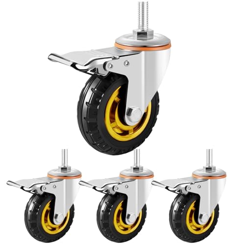 Aenmezen M10/12/16 XeLX^[ u[Lt 4 5C` XCx LX^[ ׏d300 kg É Sԗ Y//ƒpLX^[ Ȃ(With brake,M10*30mm)