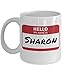 N\A Etiqueta de Nombre de Sharon, Novedad, Taza de café, acrílico Blanco, 11 oz, Hola, mi Nombre es Pegatina, Conocer Nuevas Personas, primeras Impresiones