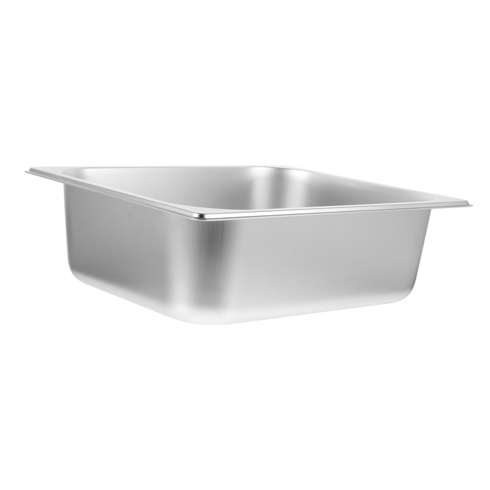 MOLUCKFU Stainless Steel Serving Basin Chafing Dishes Food Prep Pans Buffet Pan Catering Trays Catering Food Pan Food Holding Plate for Buffet Steamer Pan Steam Water Pan Loaf Pan Silver