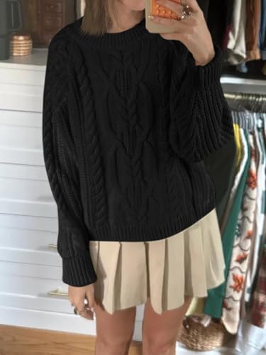 Image of Cicy Bell Womens Oversized Cable Knit Sweaters Fall Chunky Pullover