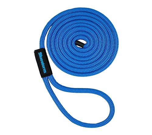 Bluestorm 3/8" x 15' Double Braid Royal Dock Line - Made in USA