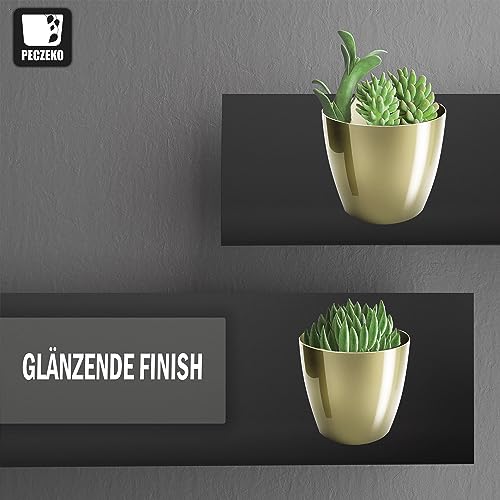 PECZEKO Flower Pot Glossy Flower Pot Made of Plastic Decorative Flower Pot for Large and Small Plants Set of 2 Pots - Image 3