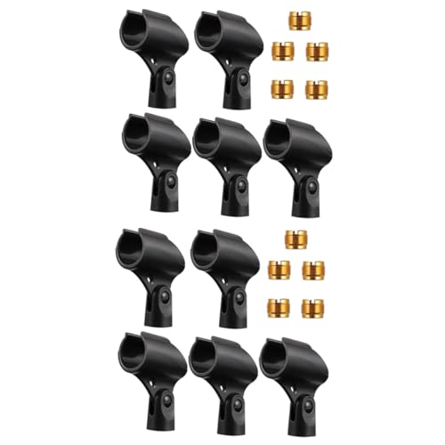 Vaguelly 10Pcs Microphone Clip Holder with Female Adapter Durable Design for Handheld Microphones for Podcasting and Live Streaming Easy and Positioning