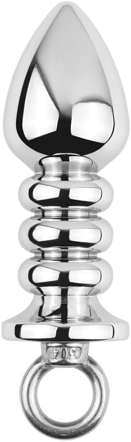 Anal Butt Plug Metal Anal Beads Dildo Prostate Massage Anal Vaginal Dilator BDSM Sex Toys for Men Women Couple (Large(6.45 inch))