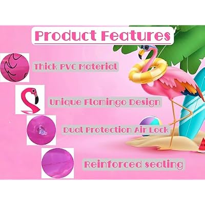 GiftExpress 48 Inflatable Flamingo Pool Float, Swim Party Toys, Fun Beach Floaties, Summer Pool Lilo Lounger for Adults & Kids, Pool Party Favor
