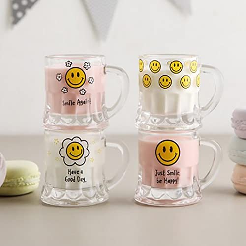 Set de 4 vasos de soju con diseño sonriente miniatura 4