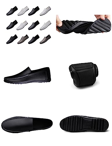 Men's Slip On Driving Loafers,Lightweight All-Day Comfort Non-Slip Softsole Penny Casual Business Oxford Boat Shoes2