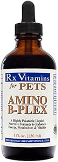 Rx Vitamins Amino B Plex for Pets - B Vitamin Complex Plus Amino Acids for Dogs & Cats - Vitamin Supplements for Dogs' & Cats' Total Body Support - 4 oz