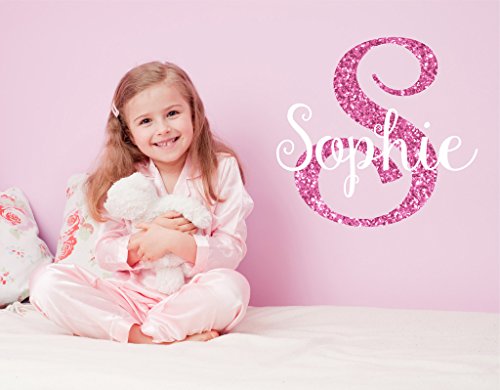 Vinilo decorativo personalizado nombre niña 23x26 pulg