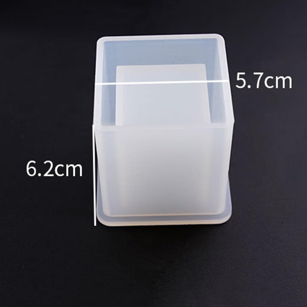 NUOBESTY Cube and Cylinder Silicone Resin Molds 2pcs DIY Flower Pot Molds for Pen Holder Planter Pot Brush Cup Desk Organizer Reusable Craft Supplies for Resin Wax Soap Candle Jewelry Making image 2