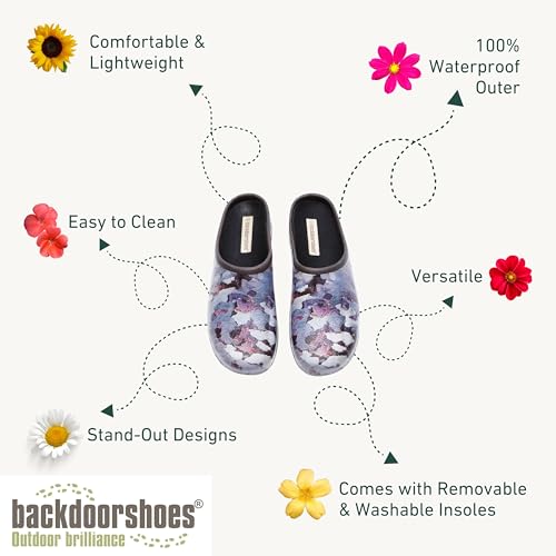 Image of Backdoorshoes Waterproof Premium Garden Clog Shoes for Women with Arch Support