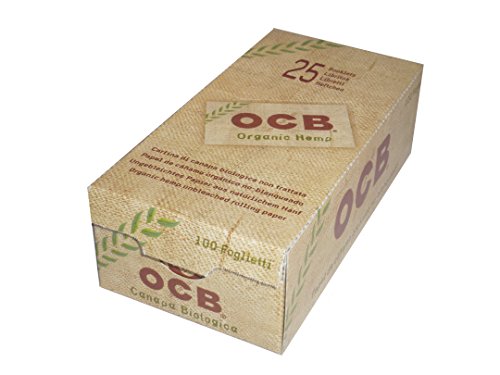 Ocb Lot de 25 feuilles de chanvre bio double