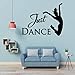 Zabawne naklejki ścienne taniec naklejka dziewczyna tekst winylowa naklejka ścienna do pokojów dziecięcych winyl dziewczyna tancerz naklejka dekoracyjne naklejki mural 43 cm x 54 cm