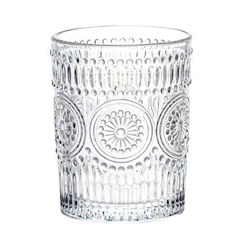 CAZAGA Glass Toothbrush Holders for Bathrooms 10 oz Clear Tooth Brushing Dispenser Small Tooth Brush Organizer for Vanity Countertop Toothpaste Storage Stand Tumbler Cup for Makeup Brushes
