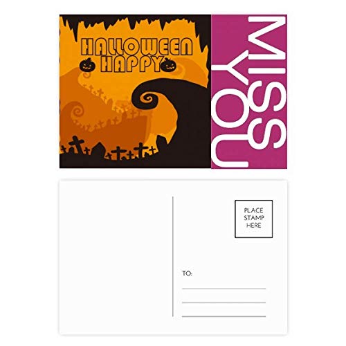 Carte postale Halloween Happy Tree de 20 pièces pour correspondances et vœux créatifs