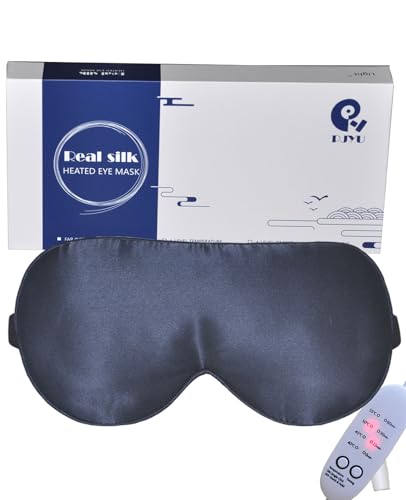Máscara de Ojos Calentada, PJYU Antifaz para Dormir para ojos secos, Ojos hinchados, Tratamiento de Blefaritis, Aliviar la fatiga ocular, Orzuelo ojo MGD y síndrome del ojo seco (Azul marino)