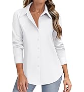 HOTOUCH Women Button Down Shirts Long Sleeve Stain Shield Dress Shirts Slim fit Work Blouses Offi...