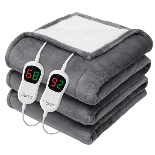 Image of Homemate Heated Electric Blanket King Size 100 inchx 90 inch Heating Blanket