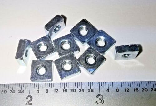 100-Pack M3 Metric Square Nuts – 18-8 (304) Stainless Steel Fasteners