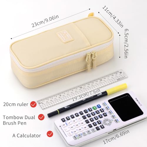 image for CICIMELON Durable Pen Pencil Case Big Storage Pen Pouch Bag for School
