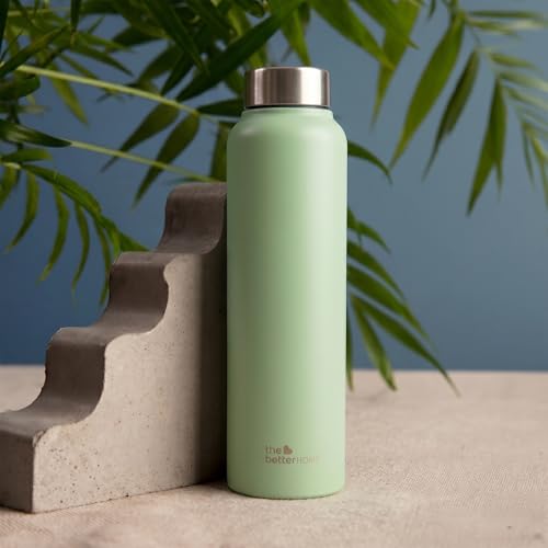 The Better Home Stainless Steel Water Bottle 1 Litre | Leak Proof, Durable & Rust Proof | Non-Toxic & BPA Free Steel Bottles 1+ Litre | Eco Friendly Stainless Steel Water Bottle (Pack of 1)