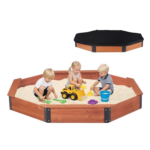 Patented Octagon Sandbox with Cover