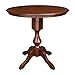 International Concepts 36" Round Top Pedestal Table-34.9" H Dining Table, Espresso