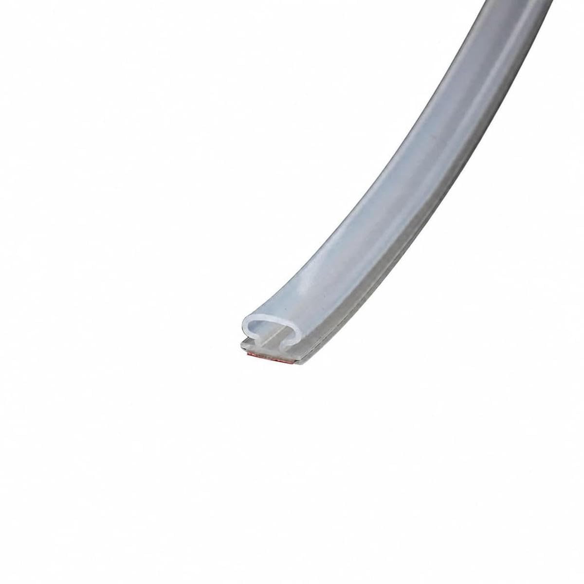 1pc Weather Stripping Door Seal, Window and Door Door Seal Strip, Soundproofing Self-Adhesive Backing D-Shape Door Weather Strip-Transparent 6m