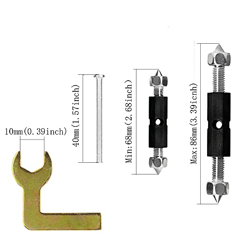 20 Pcs Cassette Screws Support Rod Kit Repair Type 86 Junction Box Tools Adjustable Cassette Repair Device Screws with 1 Pcs Wrench Set for Wall Mount Junction Box Tools Electrician Accessories