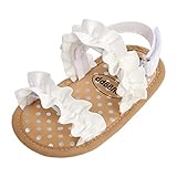 CoKate Baby Girls Sandals Ruffle Bowknot Premium Soft Sole Anti-Slip Open Toe Breathable Summer Outd