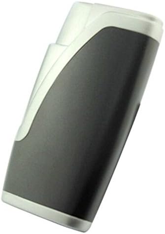 Windproof Double Twin Nozzles Jet Flame Butane Gas Cigar Cigarette Lighter - Gray