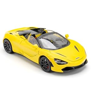 McLaren 720s Toy Cars Roadster Model 1/24 Yellow Alloy Collectibles Die-cast Vehicles with Sound and Light